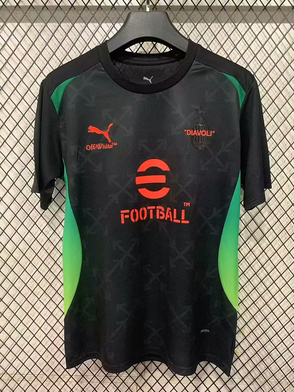 25-26 ACM green and black training jersey 1:1 Thai Quality Football Shirt