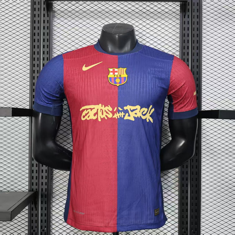 25-26 BAR x Travis Scott Player version jersey 1:1 Thai Quality Football Shirt