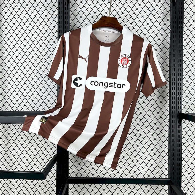 25-26 St. Pauli home soccer jersey 1:1 Thai Quality Football shirt