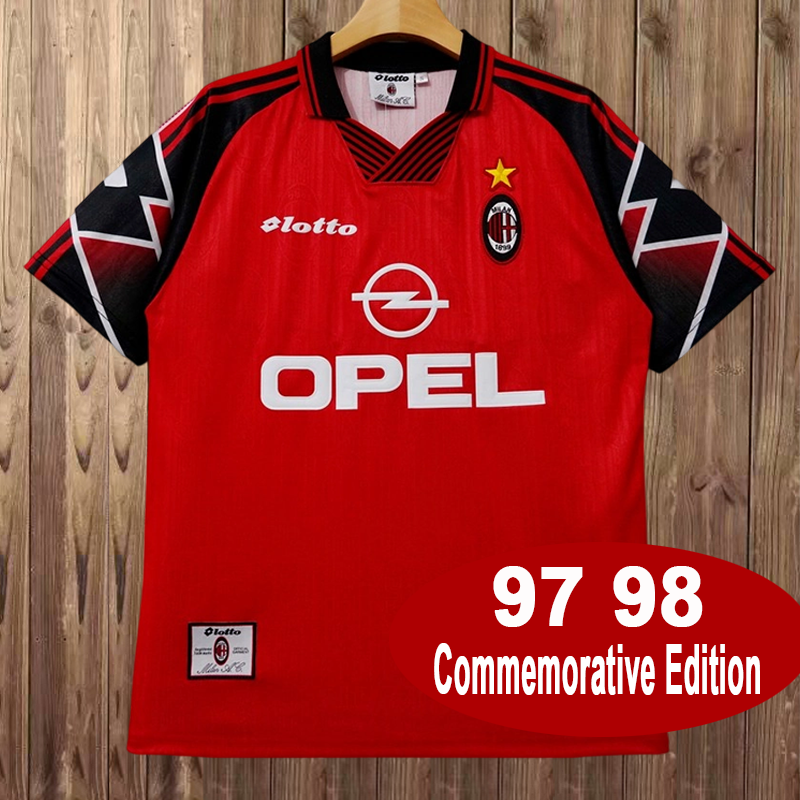Retro 1997-1998 AC Milan Belo Horizonte Centenary Cup Red Commemorative Edition