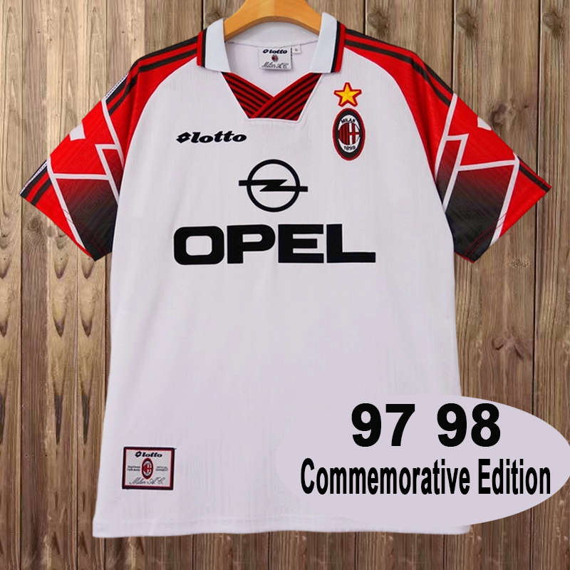 Retro 1997-1998 AC Milan Belo Horizonte Centenary Cup White Commemorative Edition