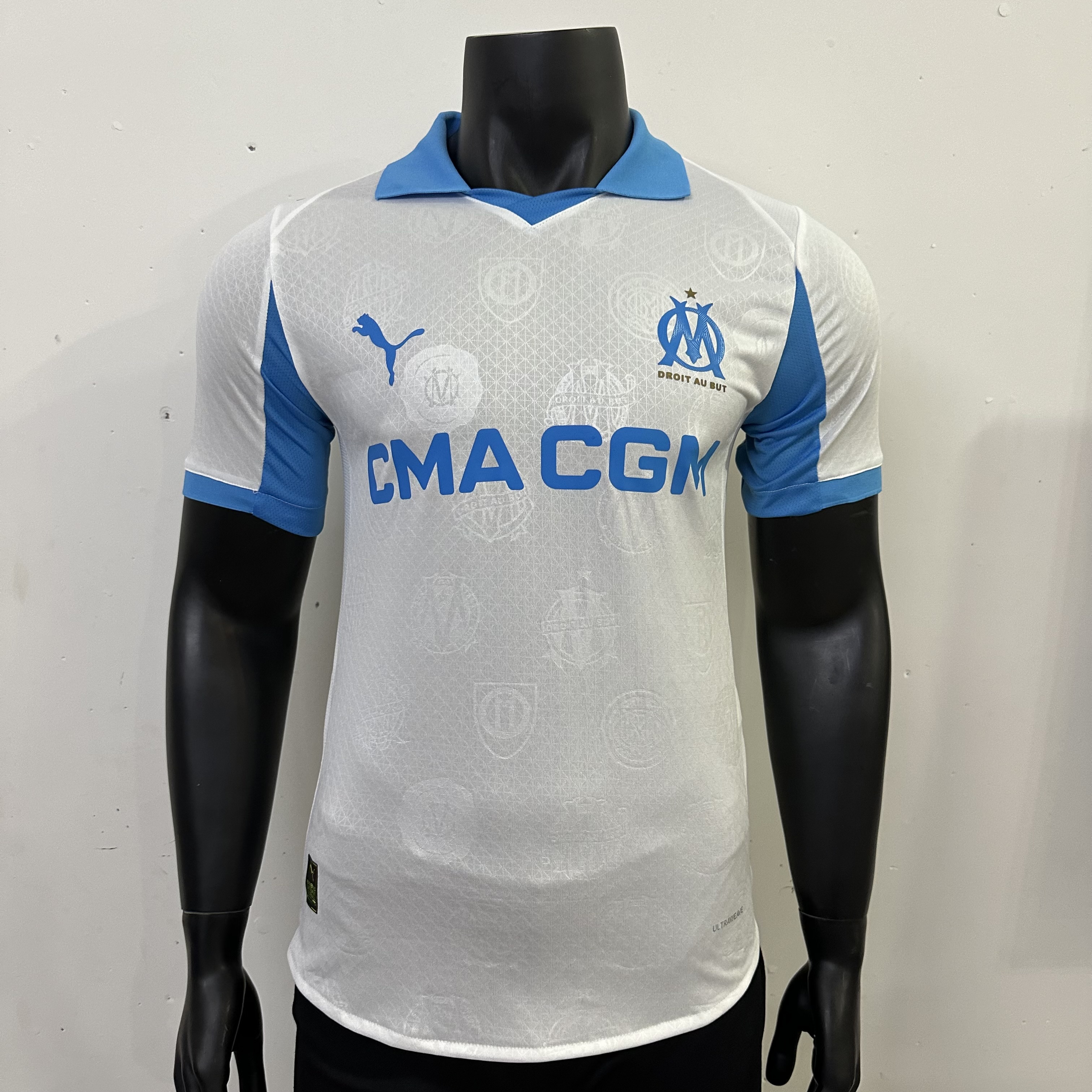 25-26 Marseille Home player version jersey 1:1 Thai Quality Football Shirt