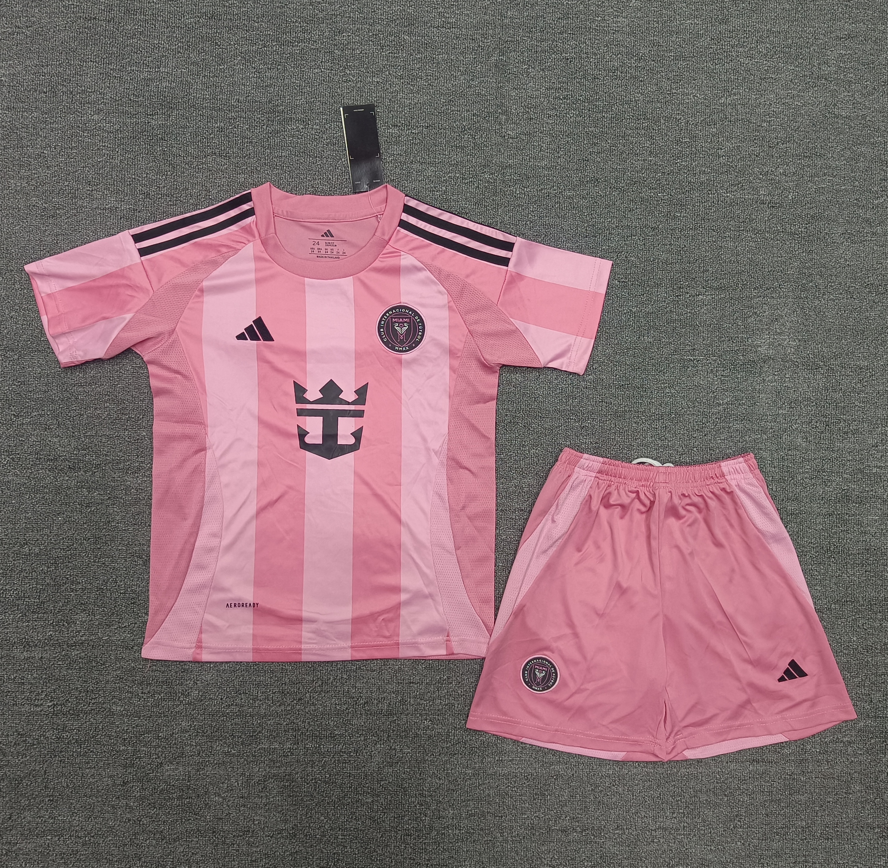 25-26 Miami home Kids Suit  1:1 Thai Quality Football Kit