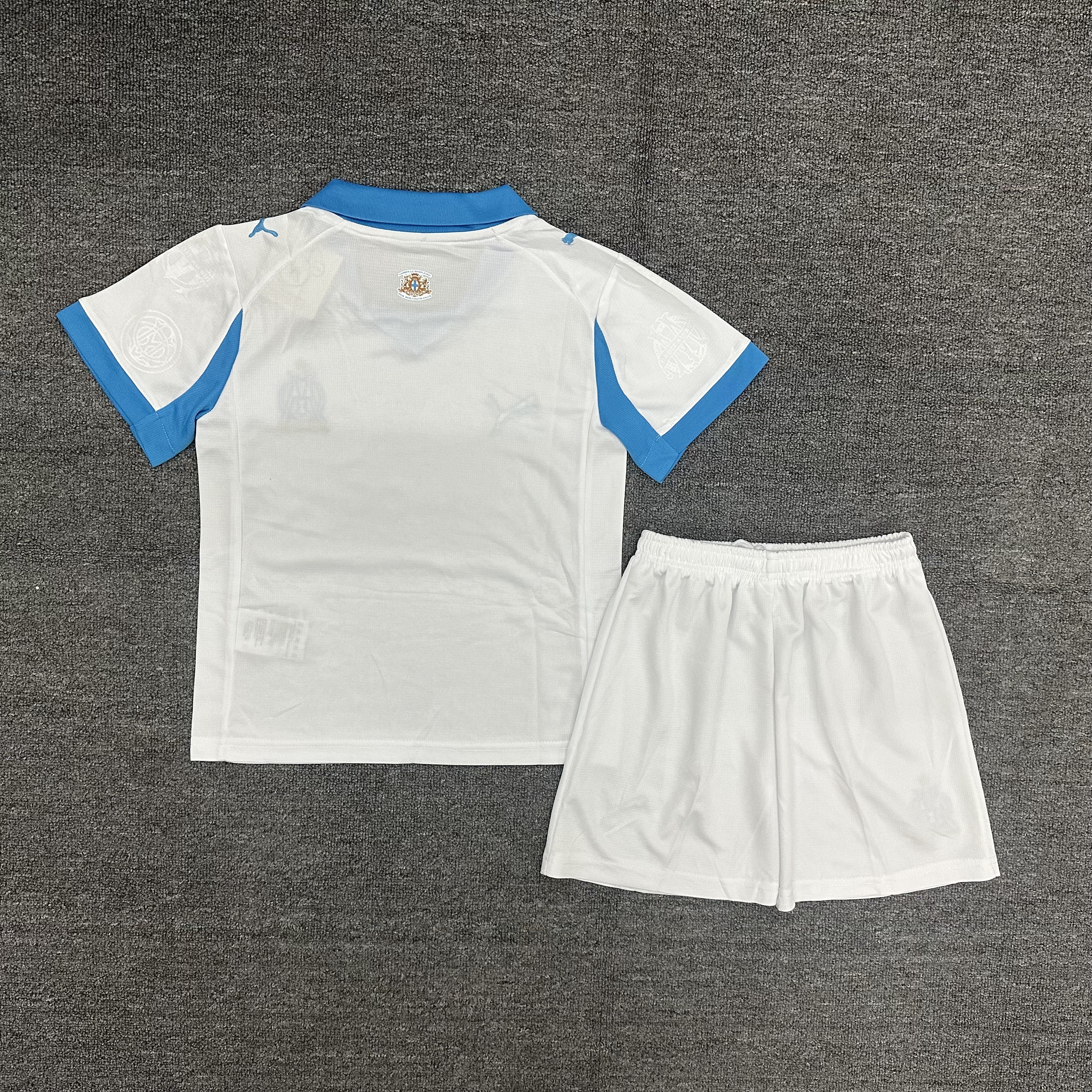 25-26 Olympique Marseille Home Kids Suit  1:1 Thai Quality Football Kit