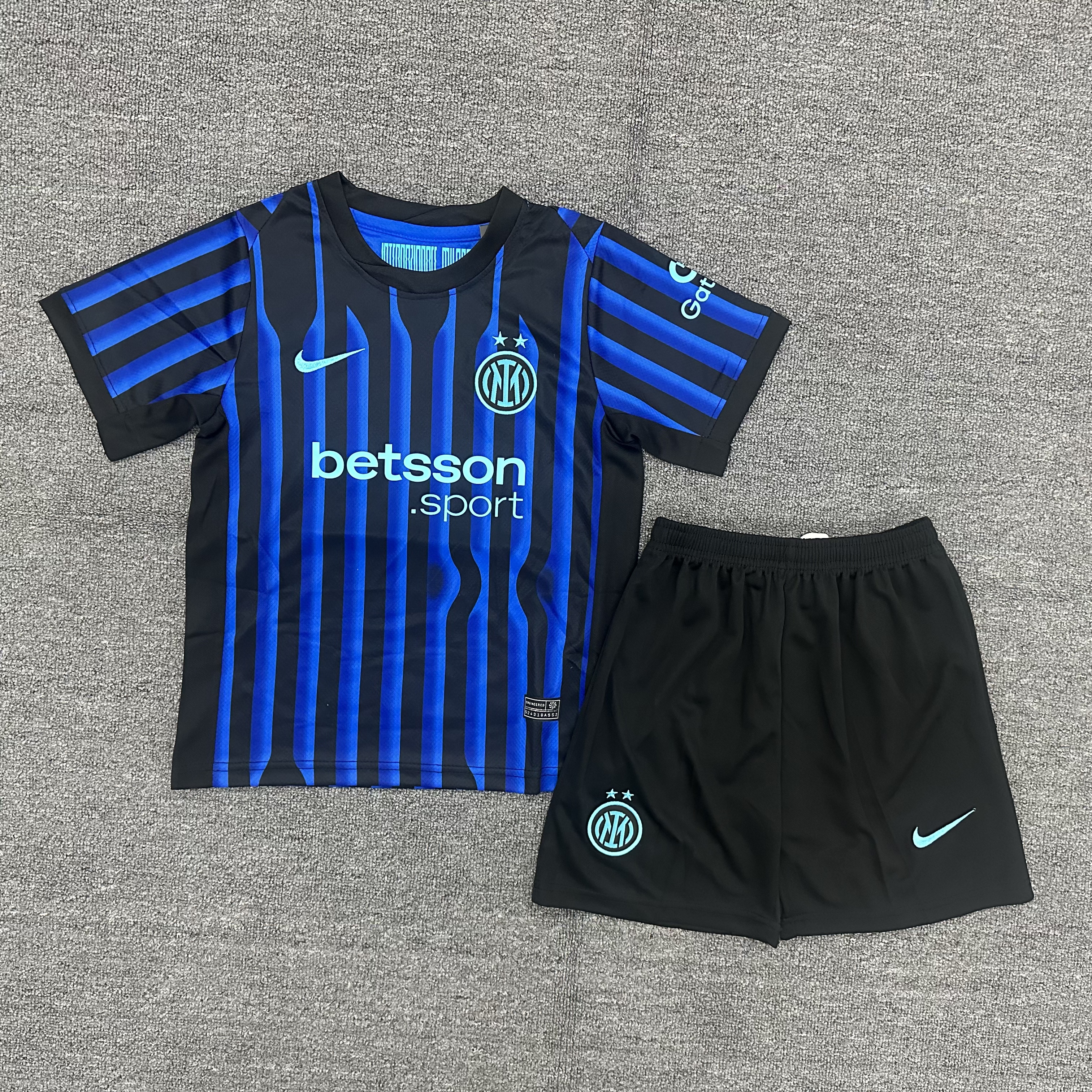 25-26 INT home Kids Suit  1:1 Thai Quality Football Kit