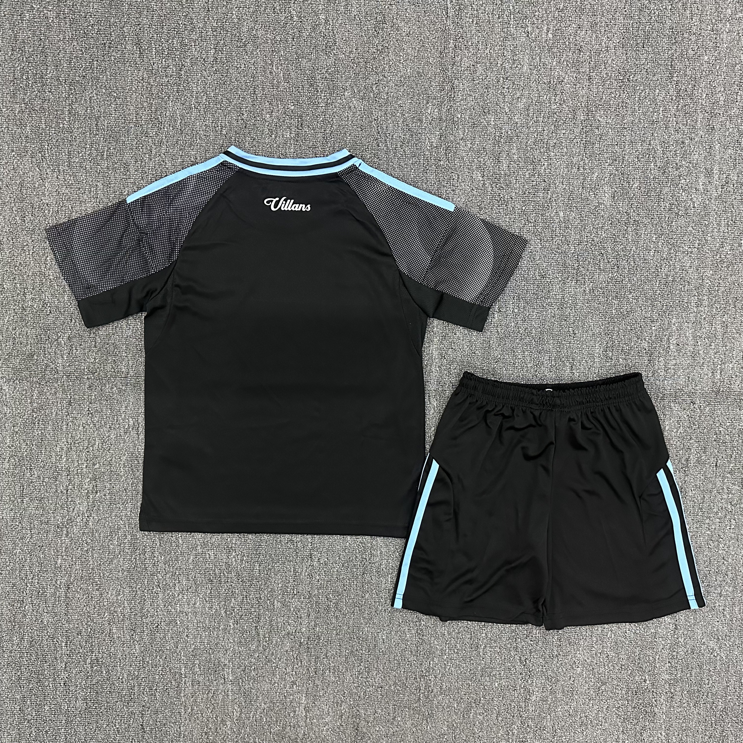 25-26 Aston Villa Away Kids Suit  1:1 Thai Quality Football Kit