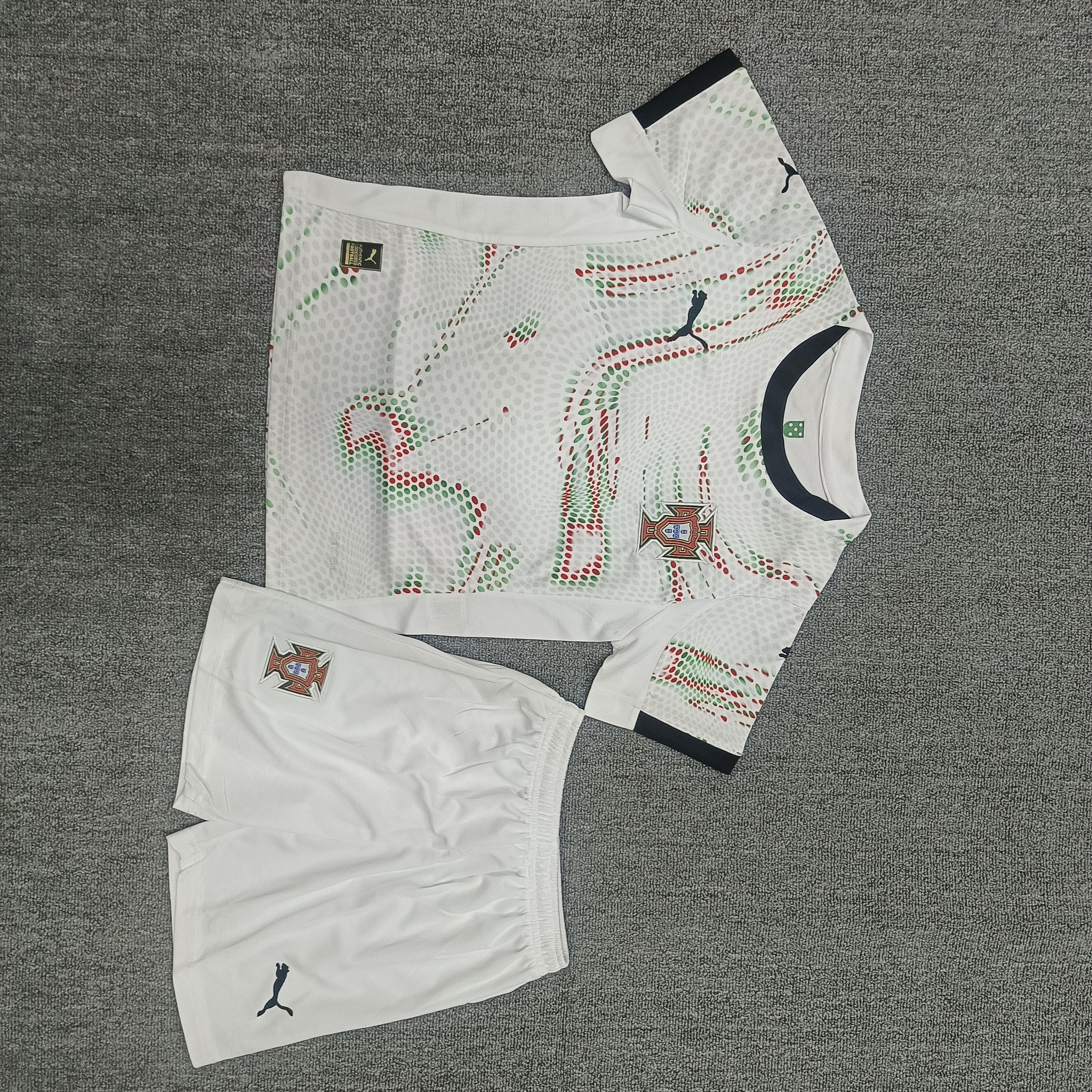 25-26 Portugal away Kids Suit  1:1 Thai Quality Football Kit