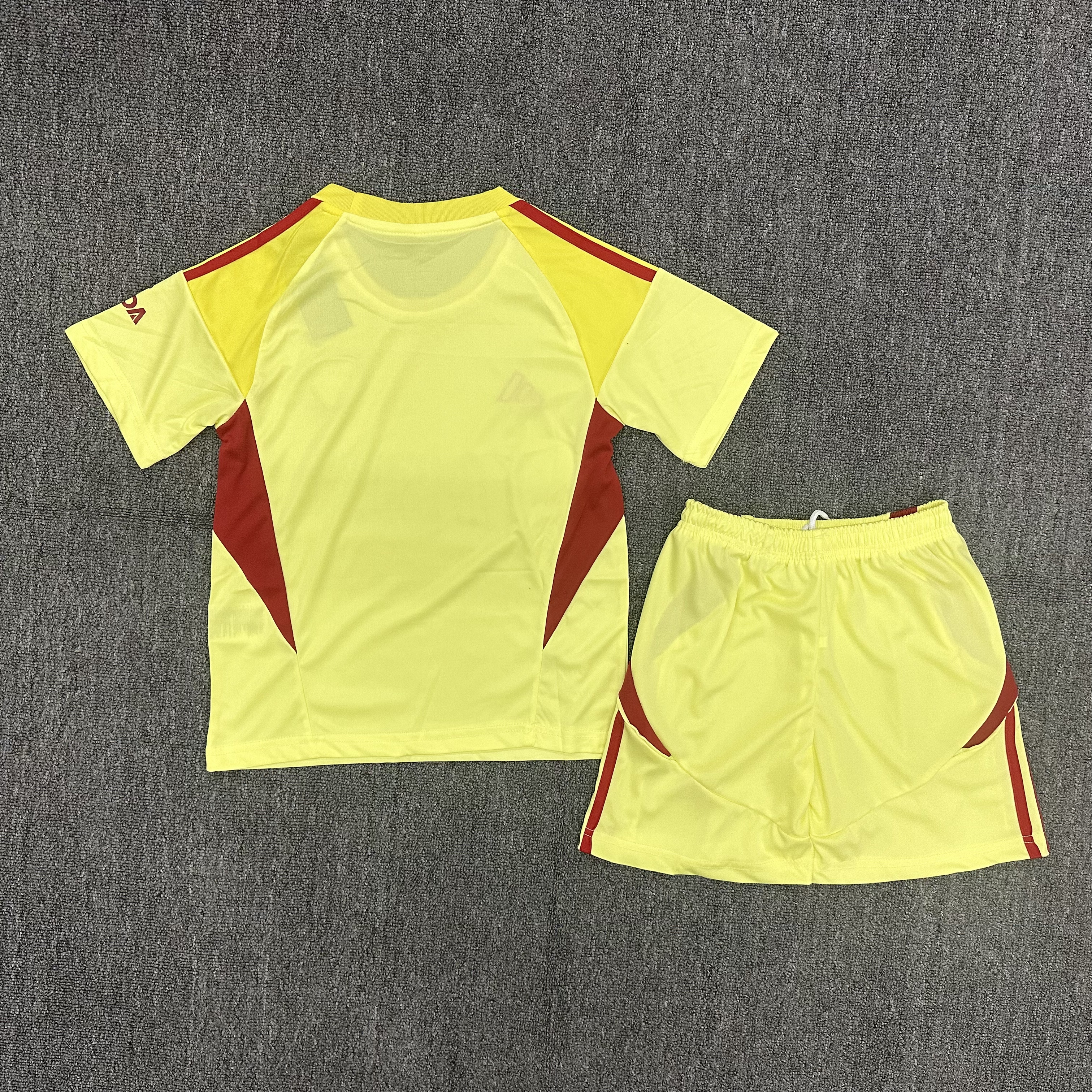 25-26 ASN yellow goalkeeper Kids Suit  1:1 Thai Quality Football Kit
