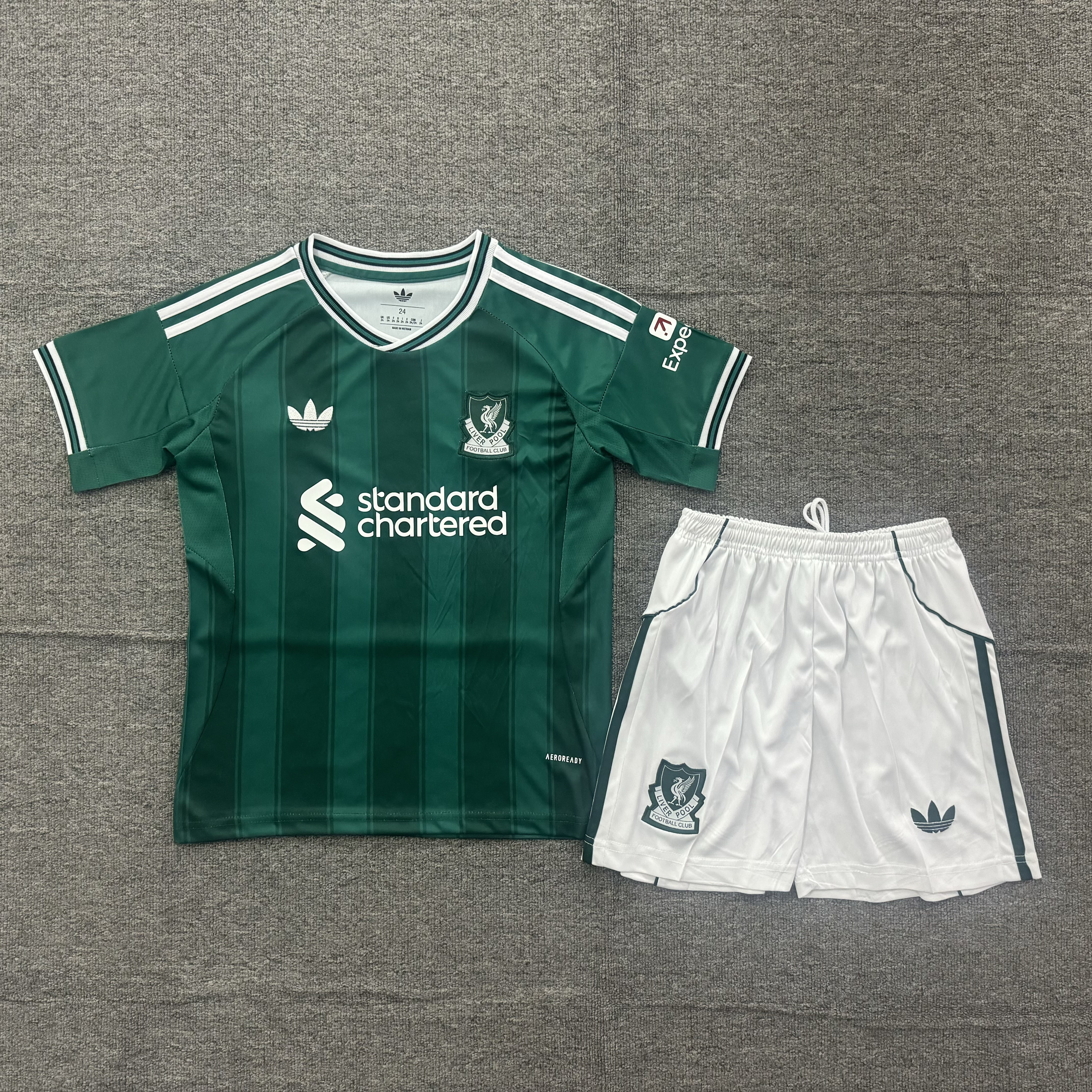 25-26 Liverpool third away Kids Suit  1:1 Thai Quality Football Kit