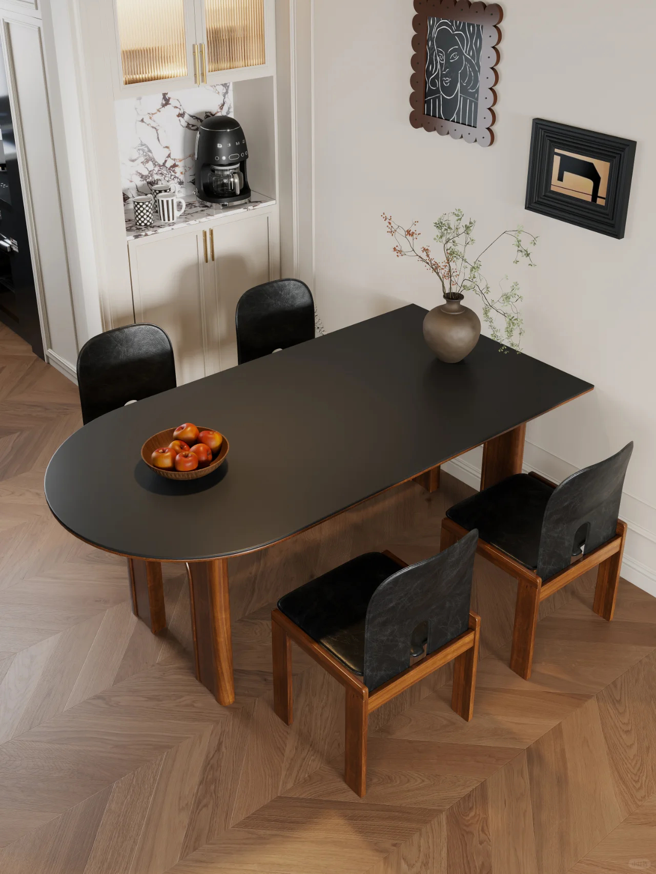 Ash wood solid wood dining table