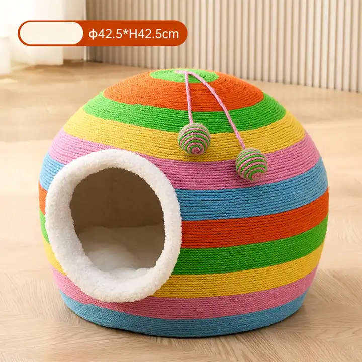 Wholesale Round Design Sisal Cat House Indoor