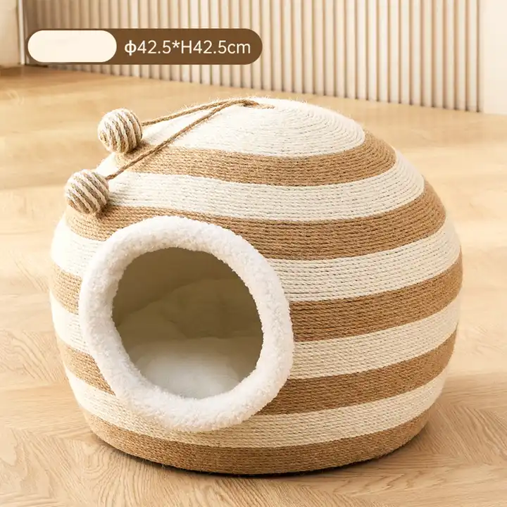 Wholesale Round Design Sisal Cat House Indoor