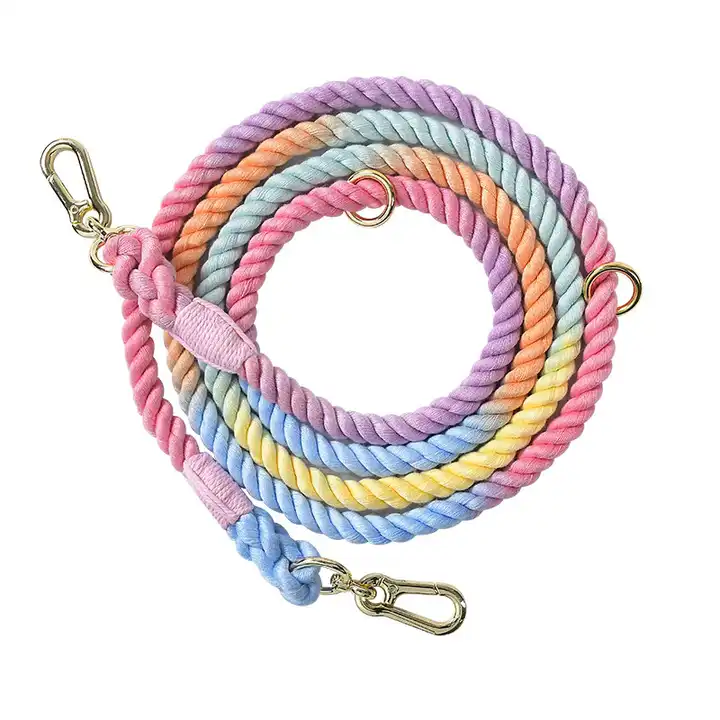 Wholesale Custom Logo Thick Outdoor Dog Rope Leash Multi-colors