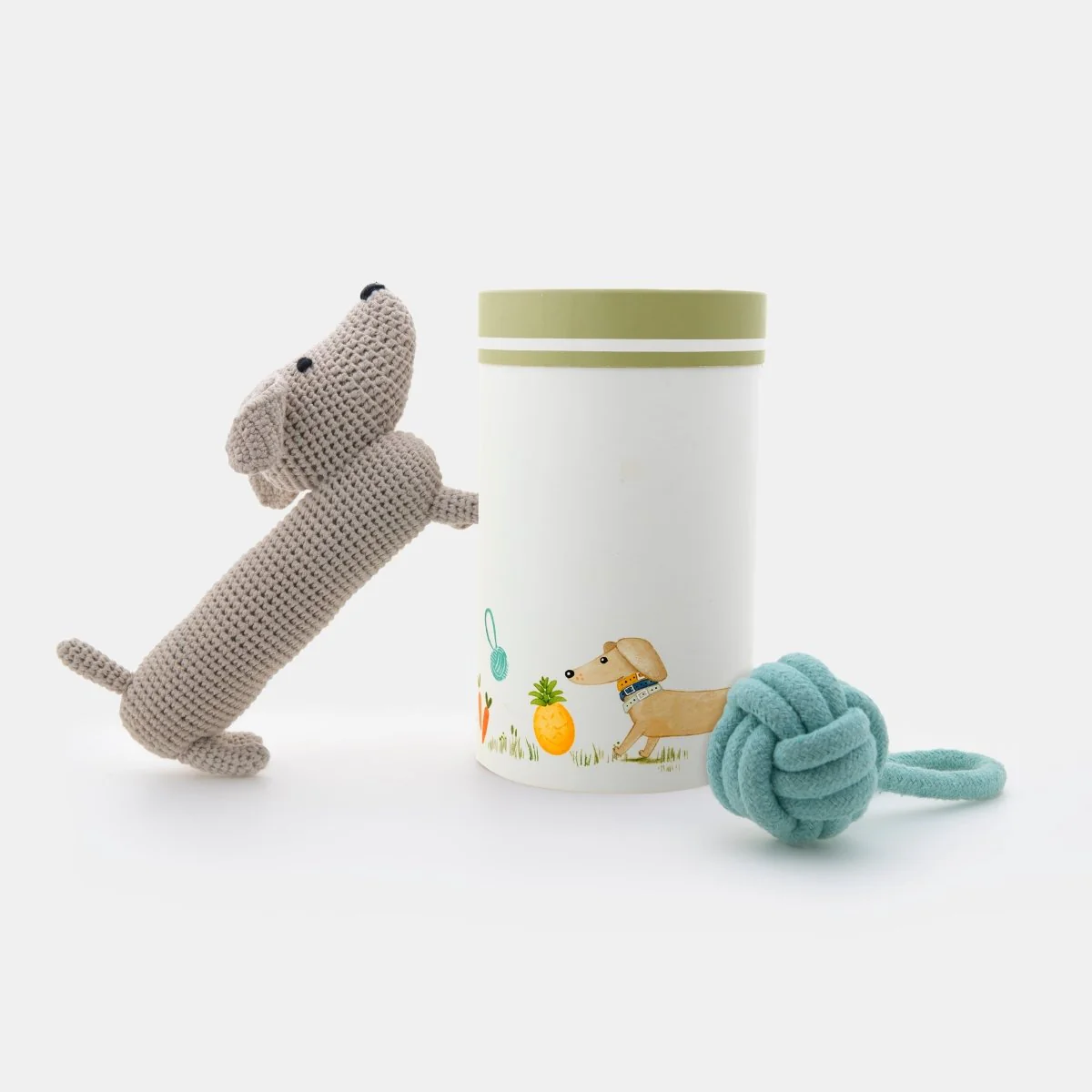Organic Dog Toy and Rope Ball Bundle