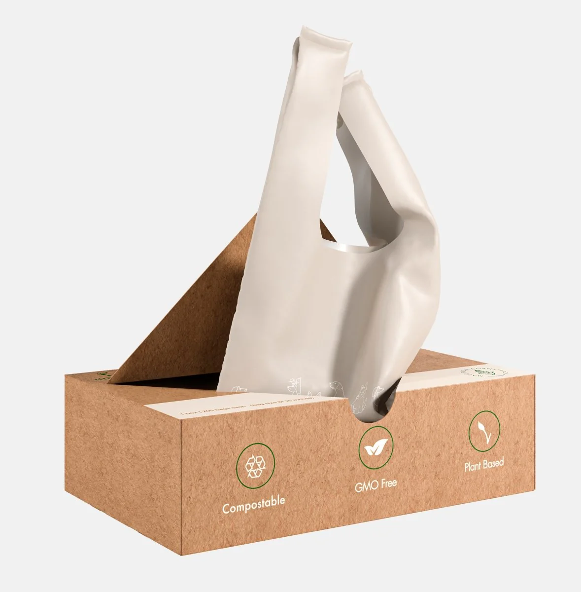 Waste Bags with Handles - Biodegradable and Compostable