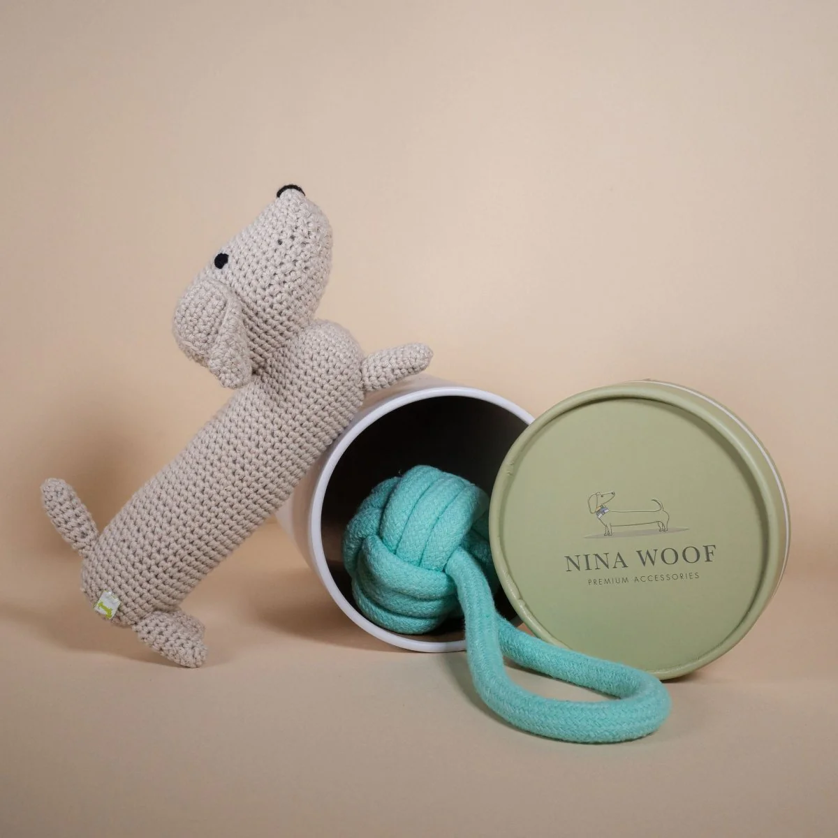 Organic Dog Toy and Rope Ball Bundle