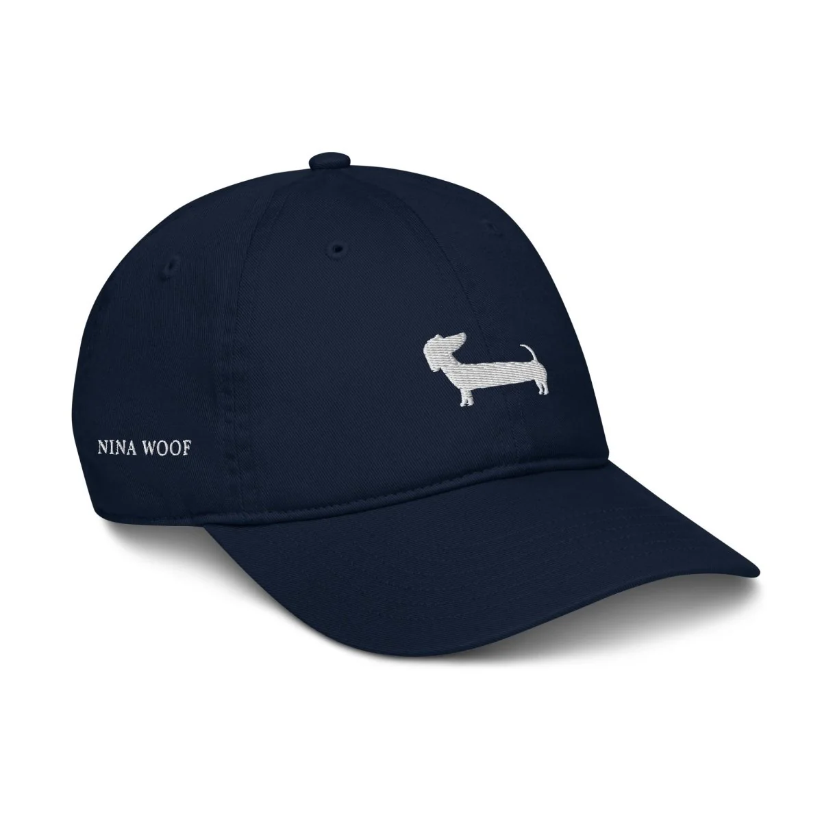 NW Dachshund Dad Hat - White Embroidery