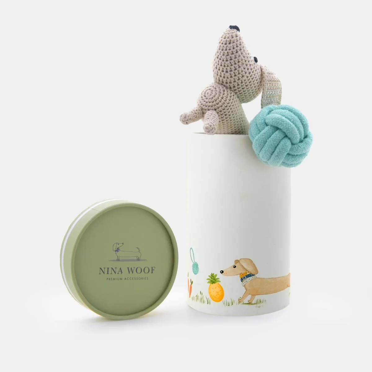 Organic Dog Toy and Rope Ball Bundle