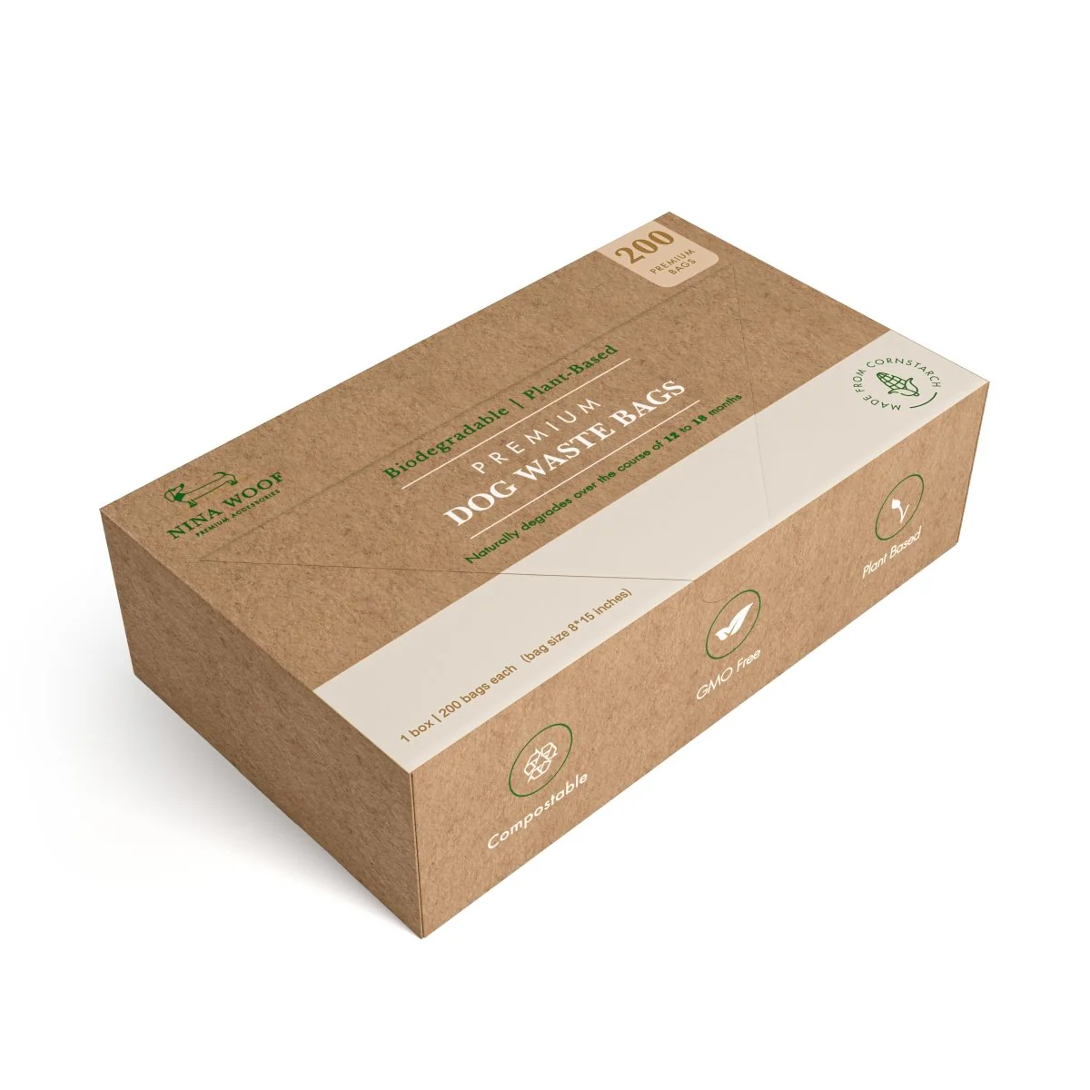 Waste Bags with Handles - Biodegradable and Compostable