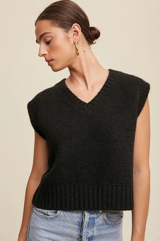 Where It Ends Vest - Black