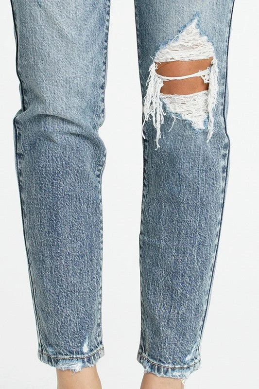 Tobi High Rise Mom Jean - Under Pressure