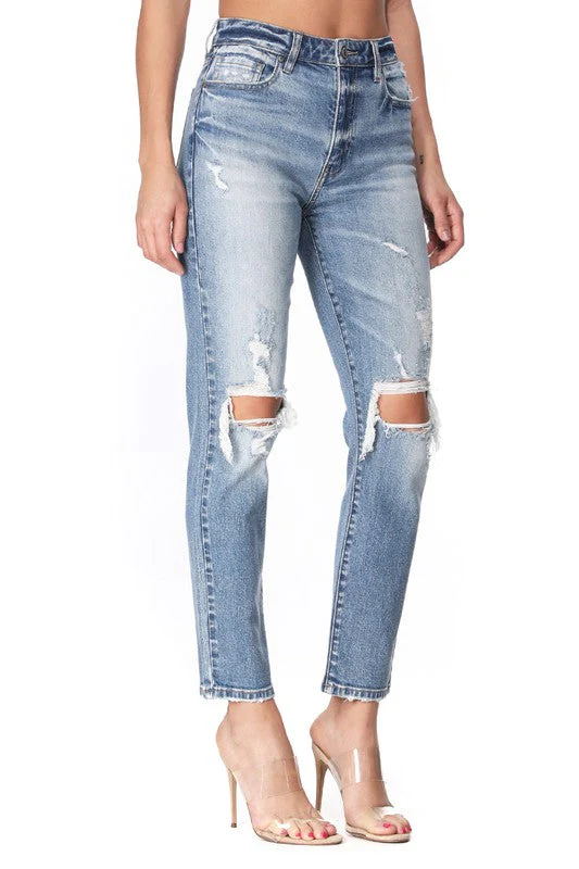 Tobi High Rise Mom Jean - Old School