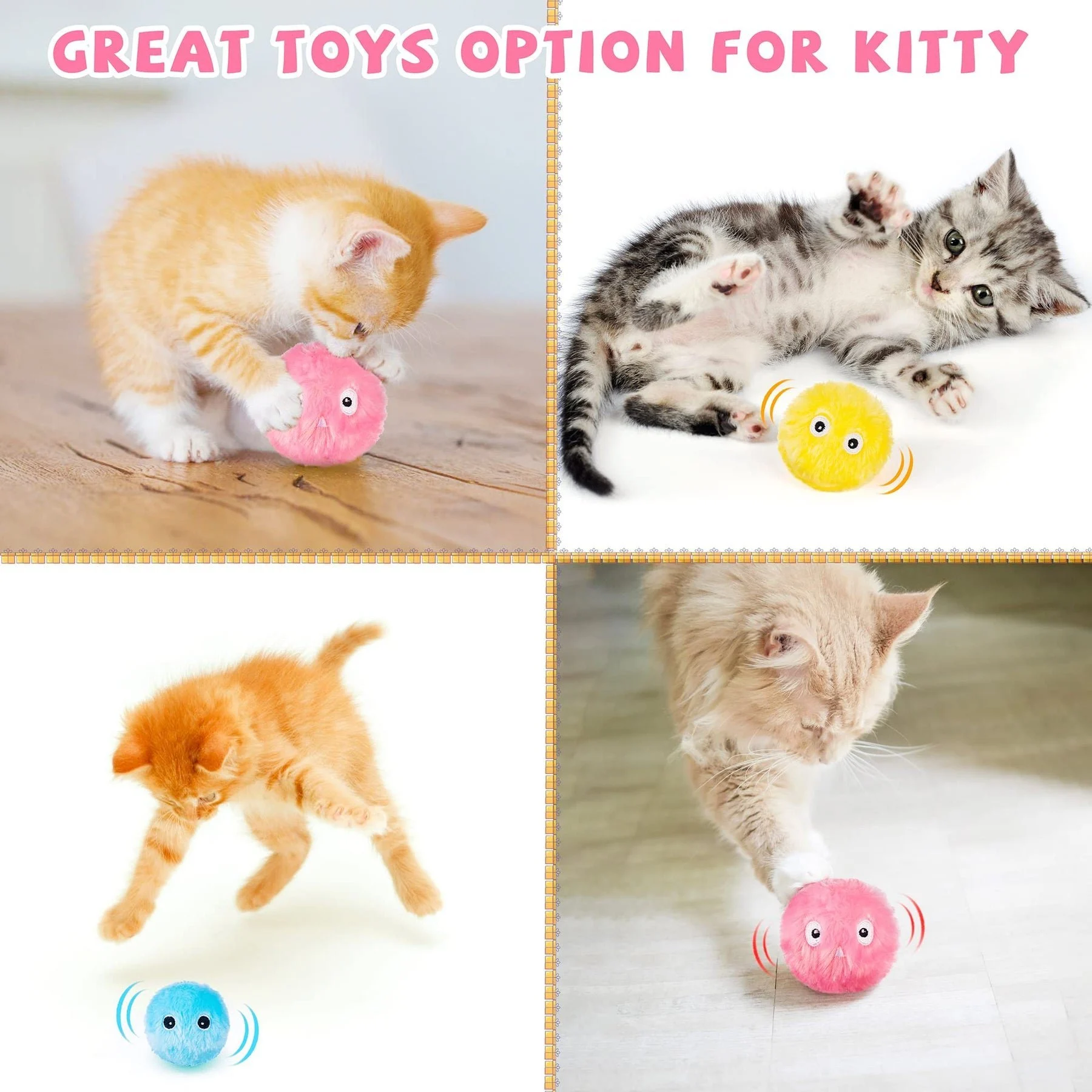 Summer Hot Sale 48% OFF - Smart Cat Toys Interactive Ball - BUY MORE SAVE MORE