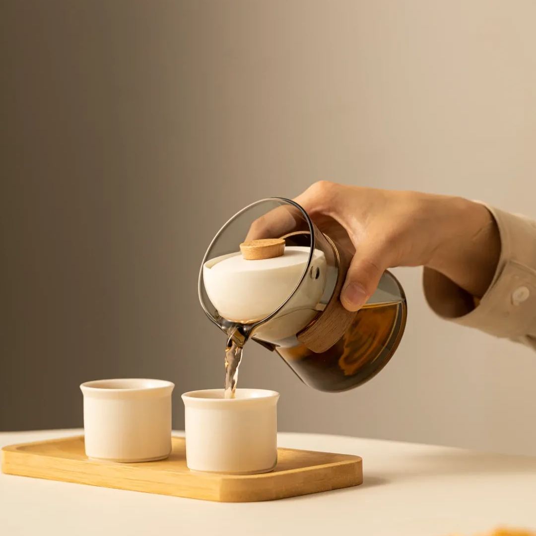 Summer SALE“Vortex” - Heat-Resistant Glass Teapot with Rotating Strainer