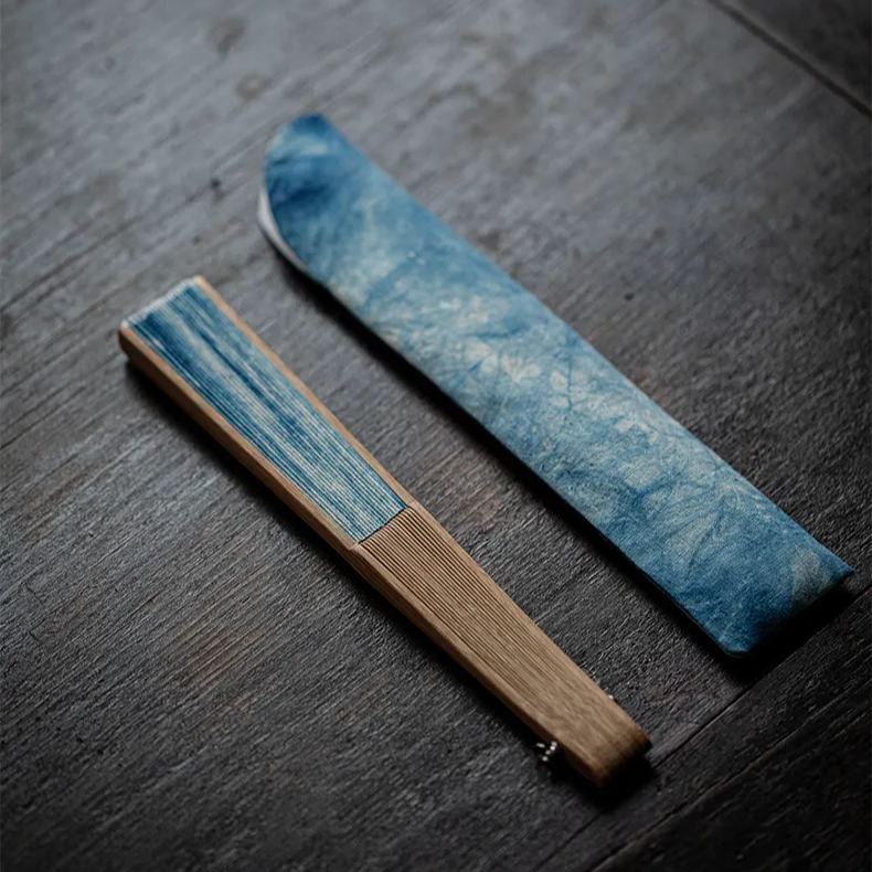 Summer SALE“Deep Ocean” - Antique Style Handmade Folding Fan