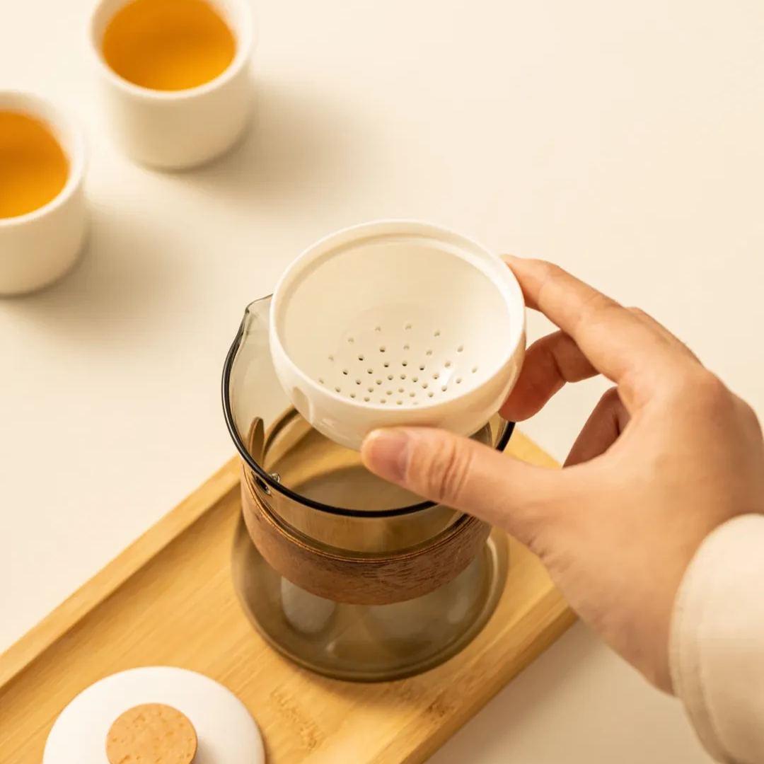 Summer SALE“Vortex” - Heat-Resistant Glass Teapot with Rotating Strainer