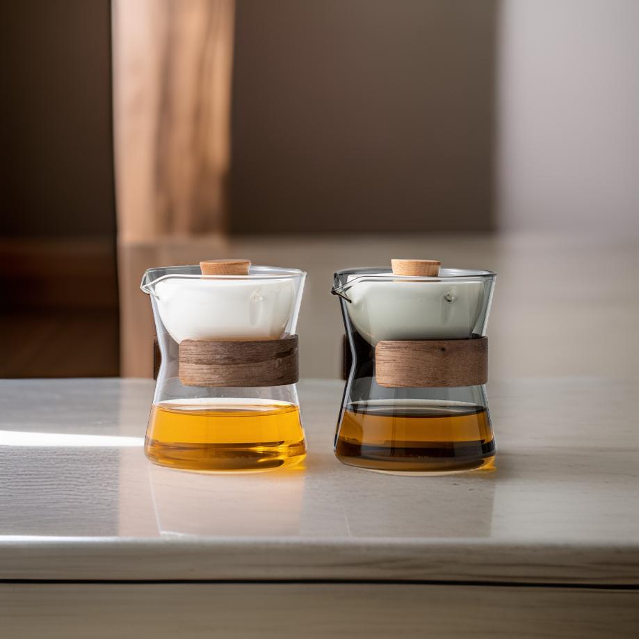 Summer SALE“Vortex” - Heat-Resistant Glass Teapot with Rotating Strainer