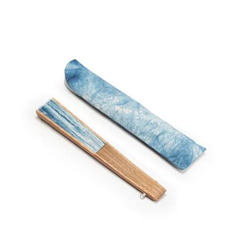 Summer SALE“Deep Ocean” - Antique Style Handmade Folding Fan