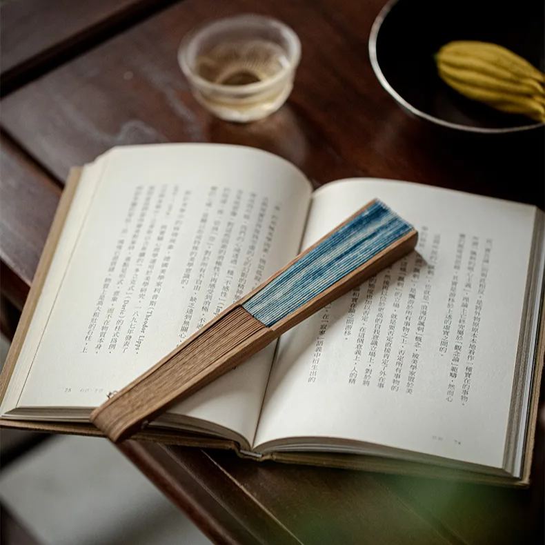 Summer SALE“Deep Ocean” - Antique Style Handmade Folding Fan