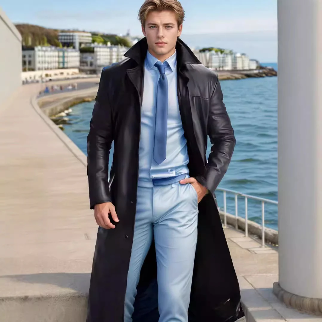 Fashion Slim Leather Plus Coat