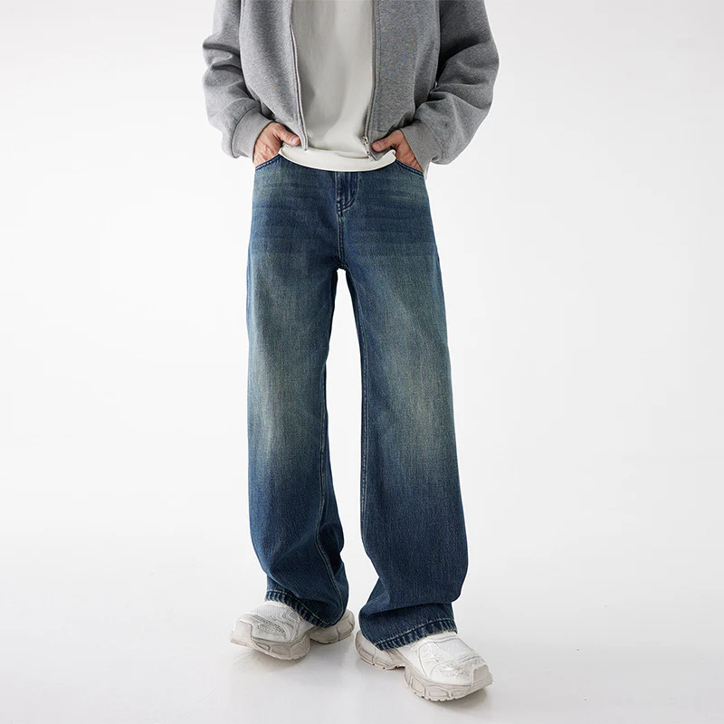 Loose large size men's small straight trousers
