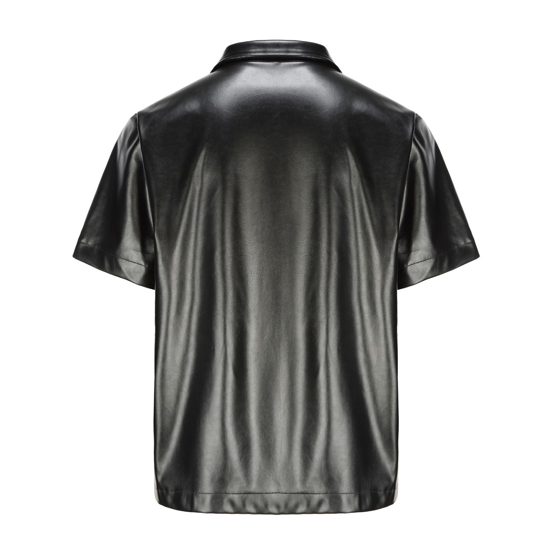 Casual Short Sleeve Leather Jacket Vest