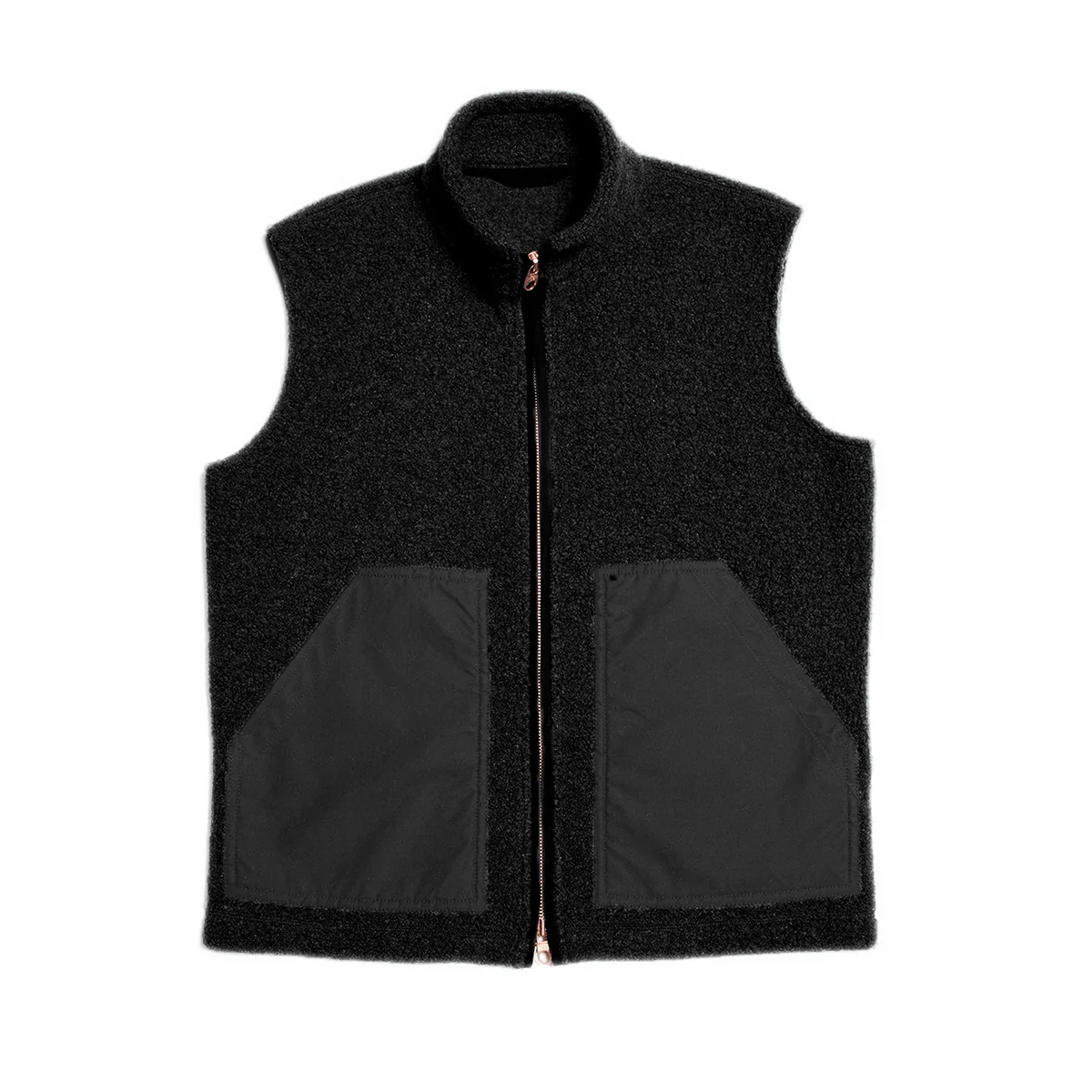 Casual waistcoat with big pockets in lambswool