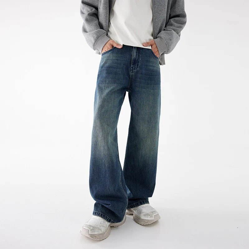 Loose large size men's small straight trousers