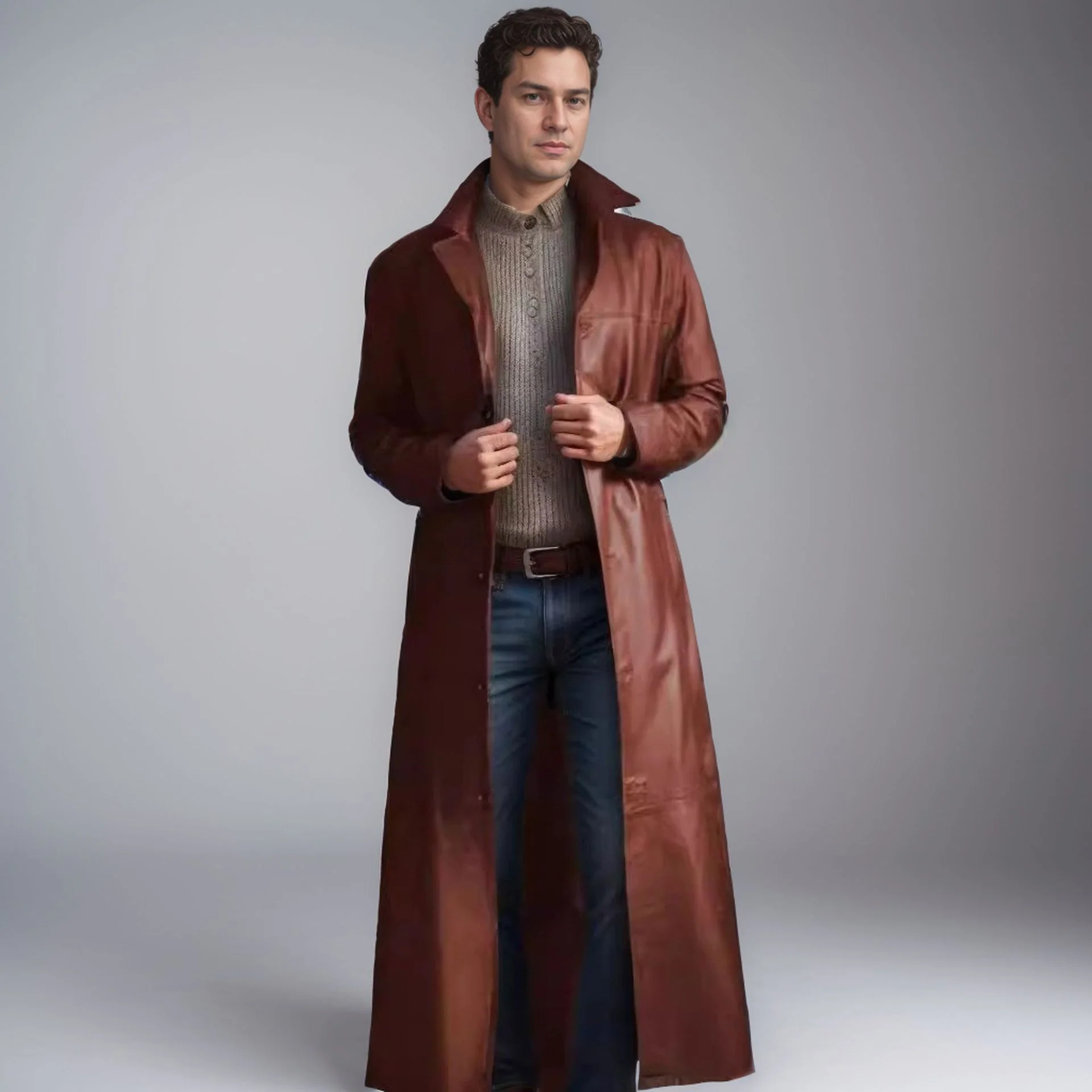Fashion Slim Leather Plus Coat