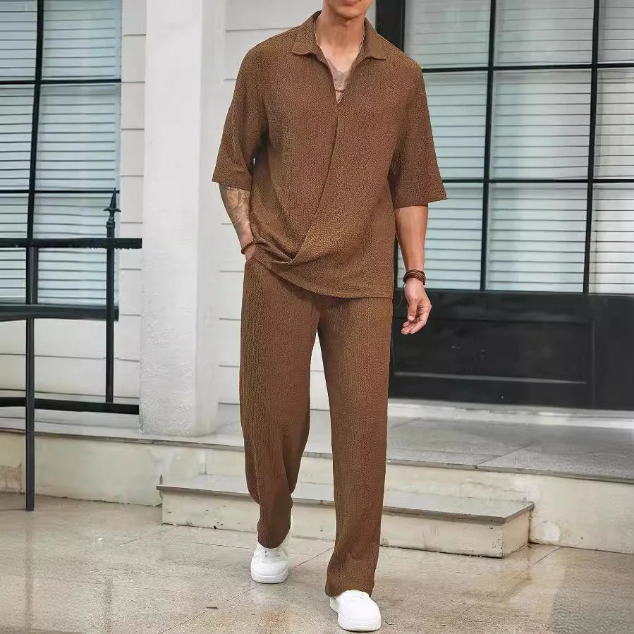 Casual Shirt Men's Two Piece Casual Set