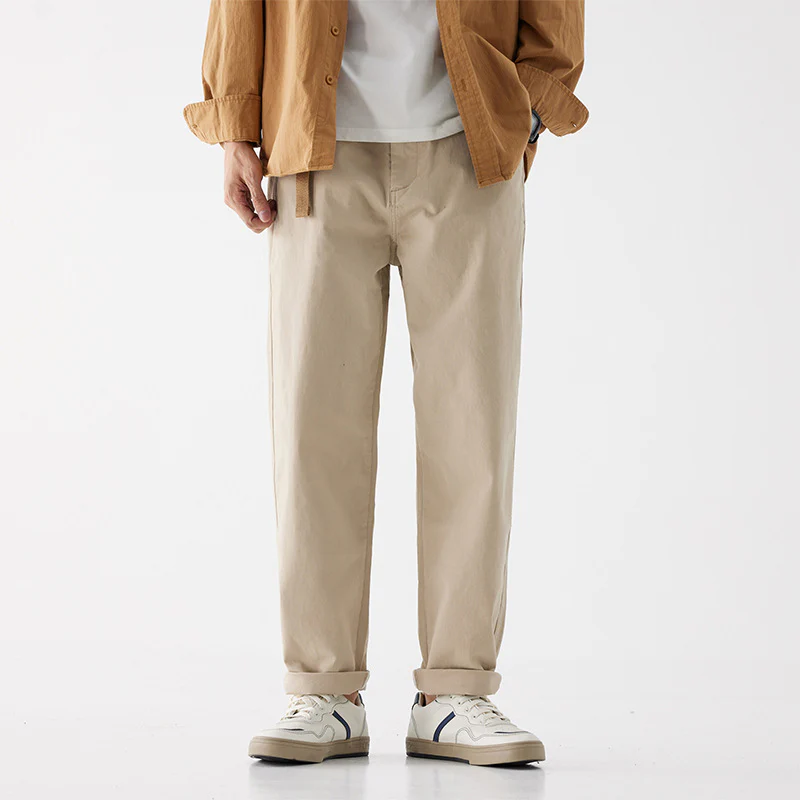 Loose large size men's small straight trousers