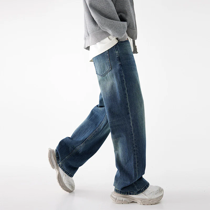Loose large size men's small straight trousers