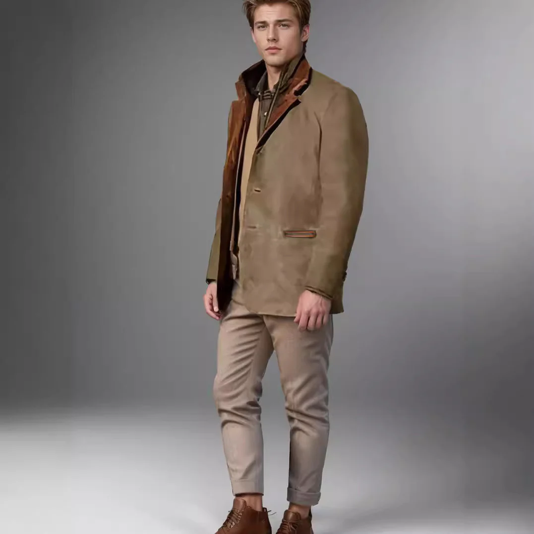 Fashion Retro Jacket Men's Casual Coat