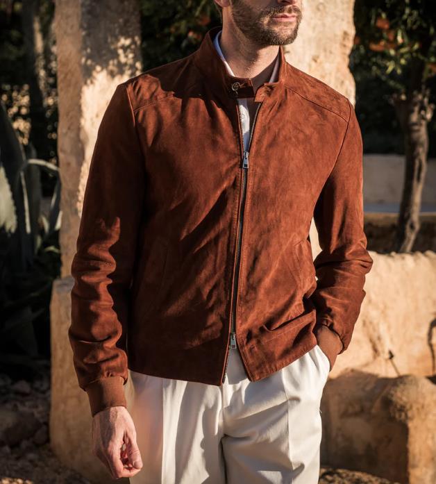 New men's casual fashion solid colour jacket