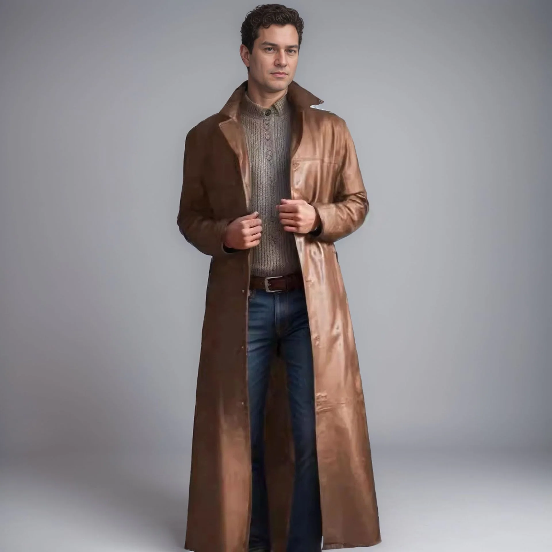 Fashion Slim Leather Plus Coat