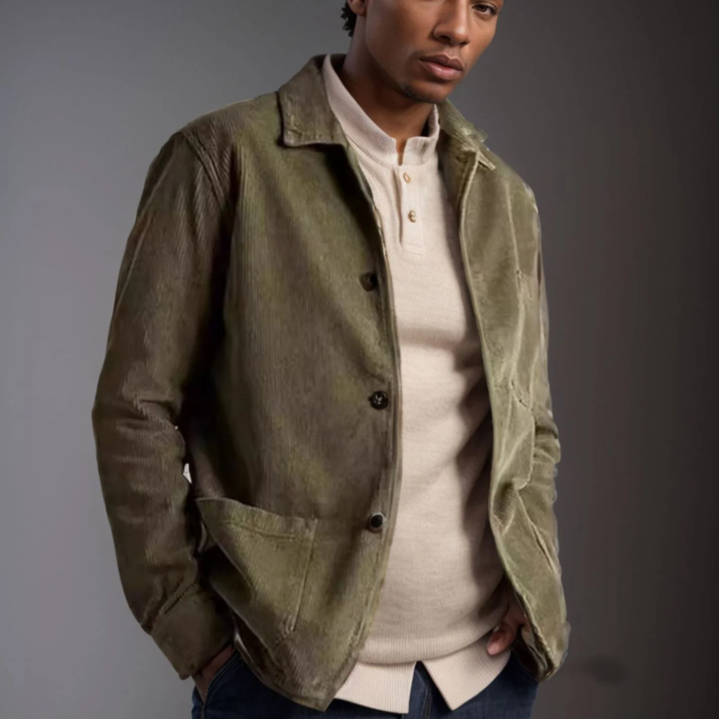 Corduroy Men's Shirt Jacket