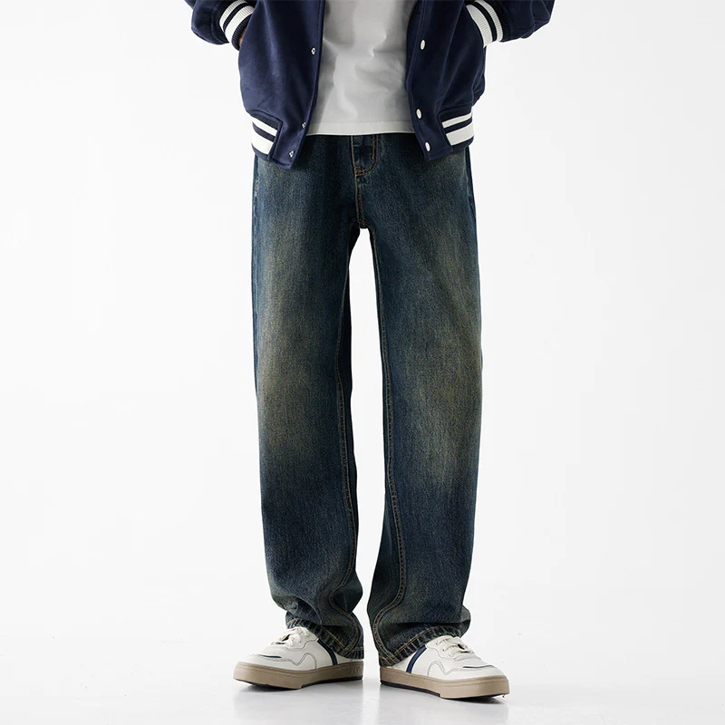 New Men's Jeans American Wide Leg
