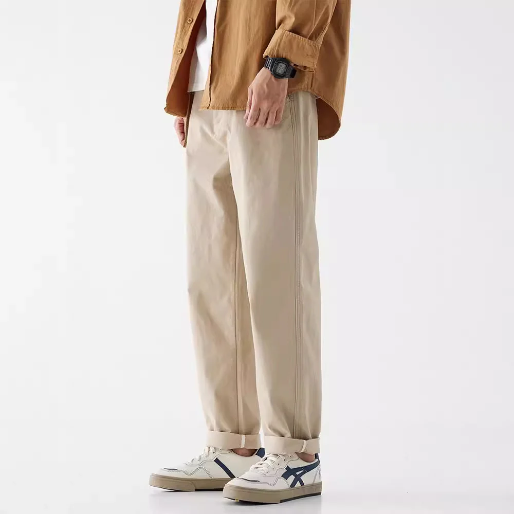 Loose large size men's small straight trousers