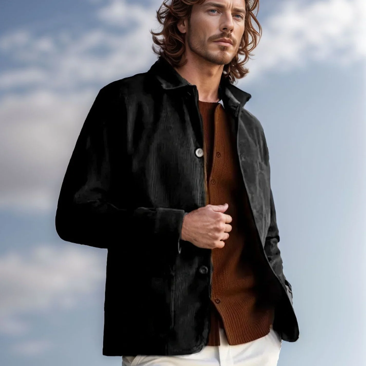 Corduroy Men's Shirt Jacket