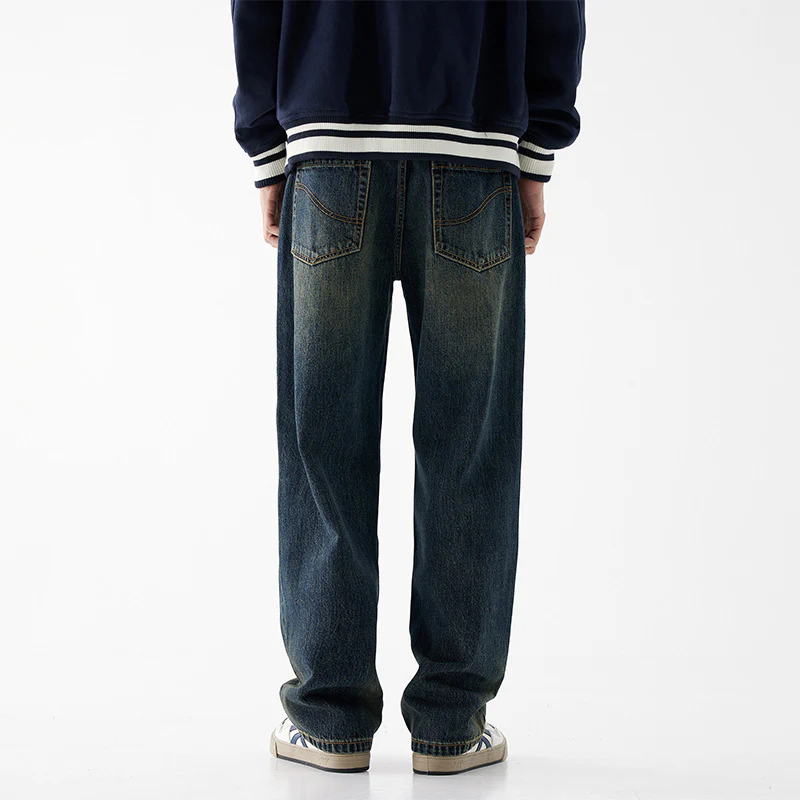 New Men's Jeans American Wide Leg